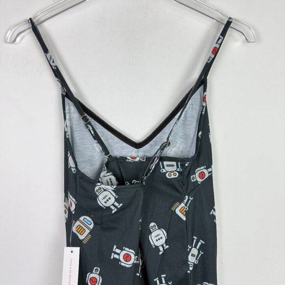 NWT Modcloth Breakfast for Dinner Sleep Bright Nightgown Robots Size Medium M - Picture 8 of 12